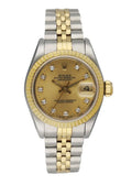 dial Rolex Champagne Diamond Datejust