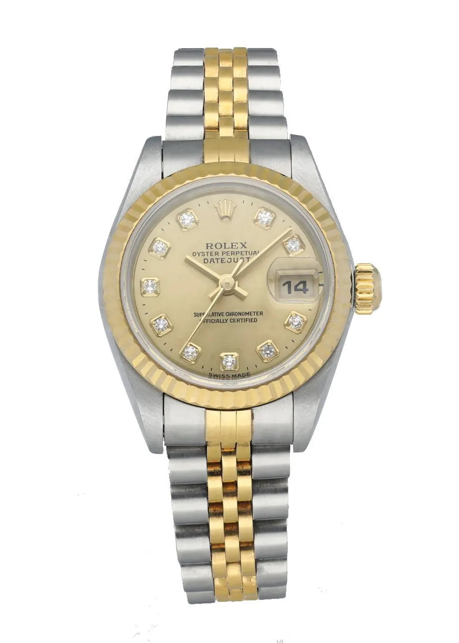 datejust Rolex Gold Diamond Ladies Watch