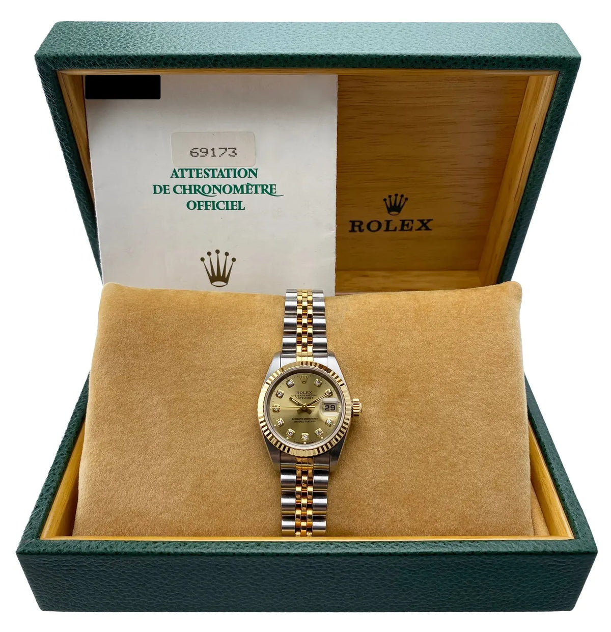 Rolex Gold Diamond Dial Ladies - Hình 2