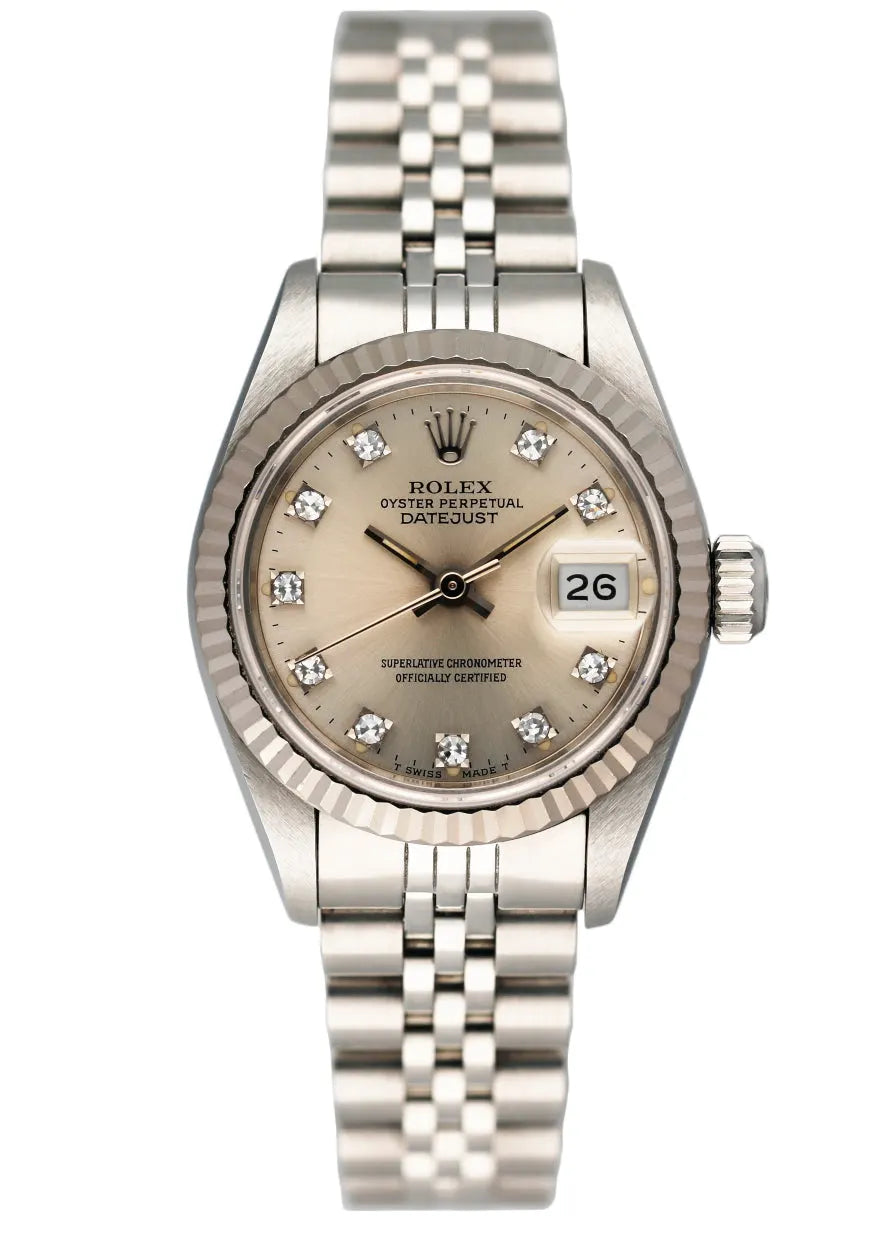 Rolex Silver Diamond Datejust
