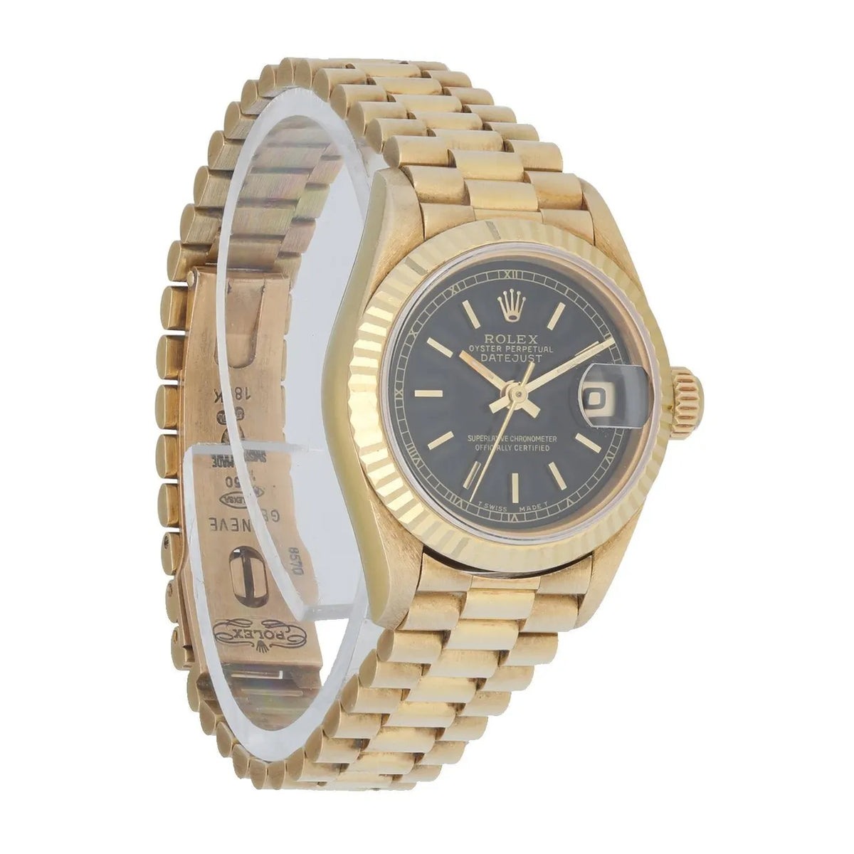 Rolex Gold Black Dial datejust - Hình 3