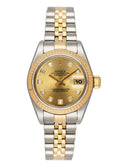 Rolex Two-Tone Champagne Diamond
