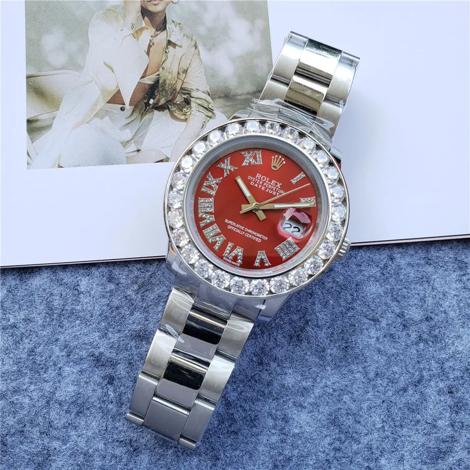 Rolex Red Diamond Datejust - Hình 2