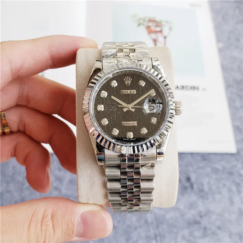 Datejust Black Pattern Diamond - Hình 5