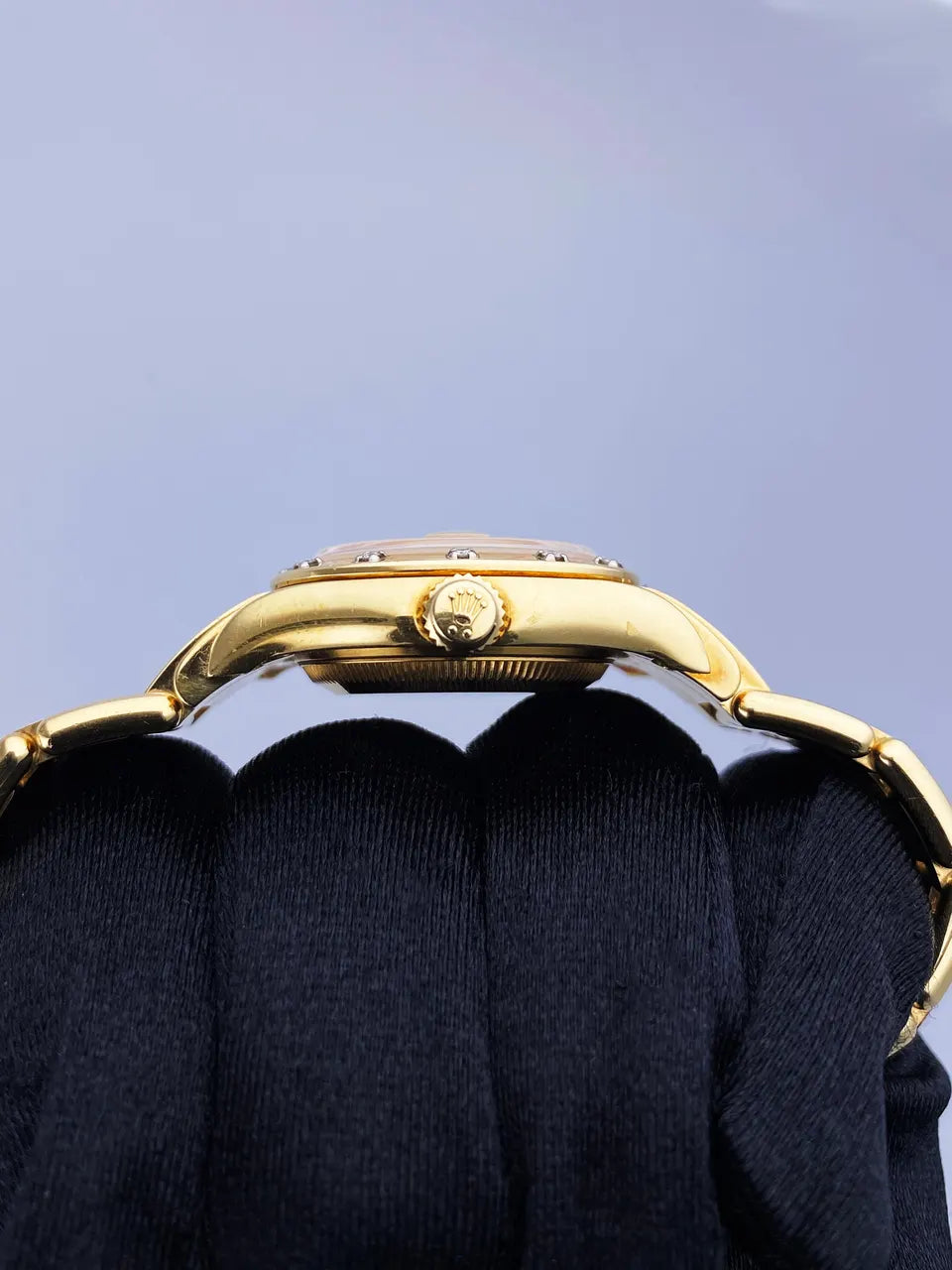 Rolex Gold Champagne Diamond Bezel - Hình 5