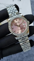 Rolex Pink Diamond Bezel Datejust