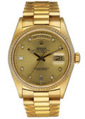 day Rolex Gold Champagne Diamond