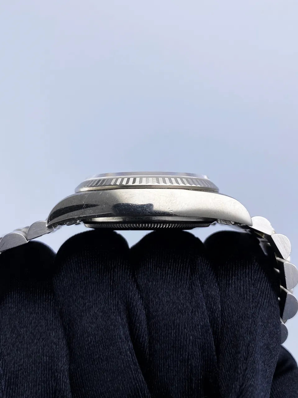 stainless steel Rolex Day-Date Silver Dial - Hình 5