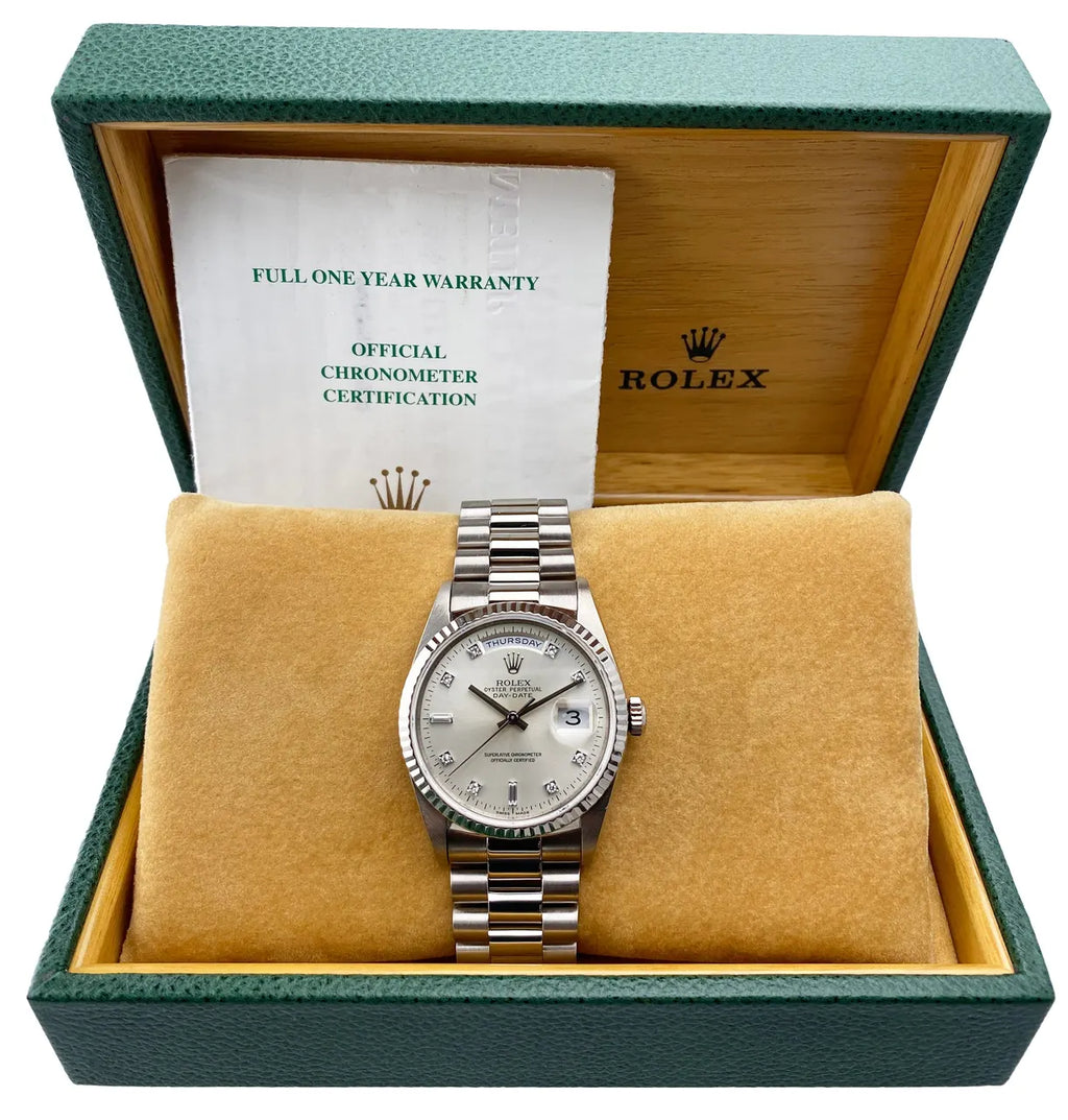 Rolex Platinum Diamond Silver - Hình 2