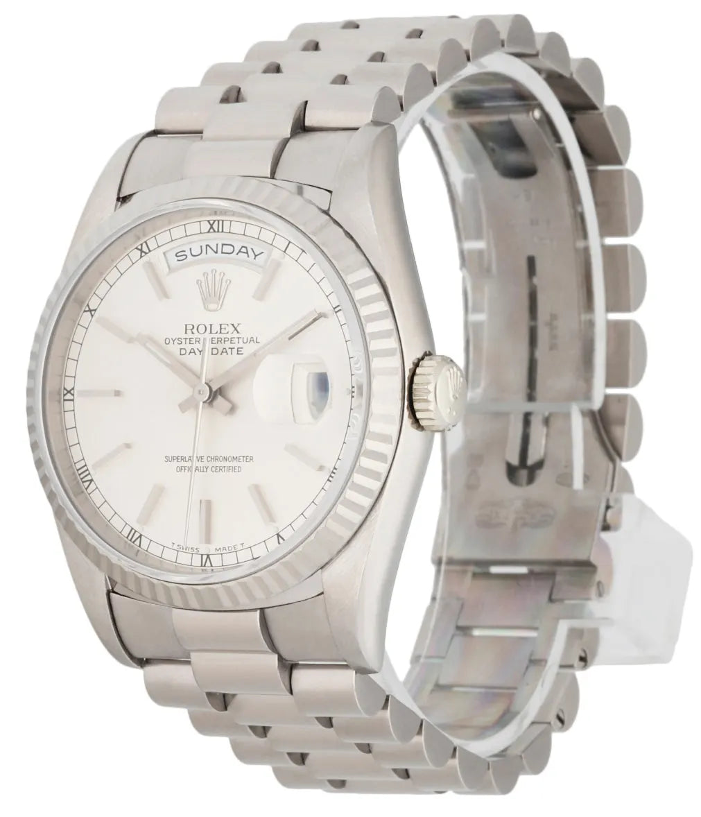 dial Rolex Platinum Silver Day-Date - Hình 2