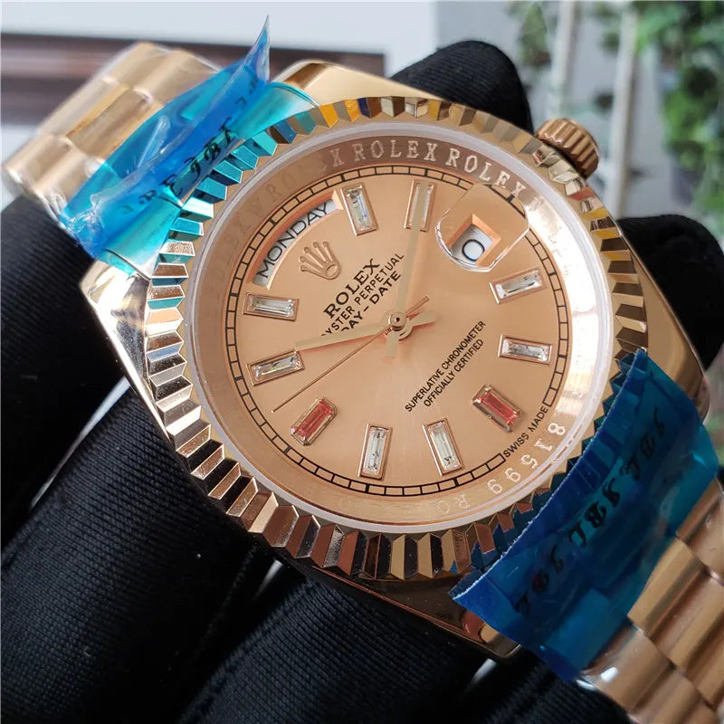 Rolex Salmon Diamond Day-Date - Hình 2