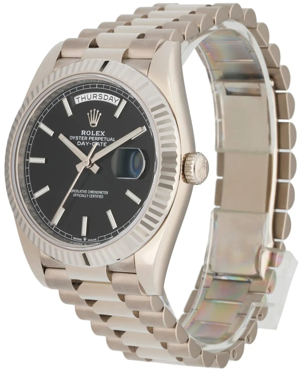 Rolex Day-Date Black Dial stainless steel - Hình 2