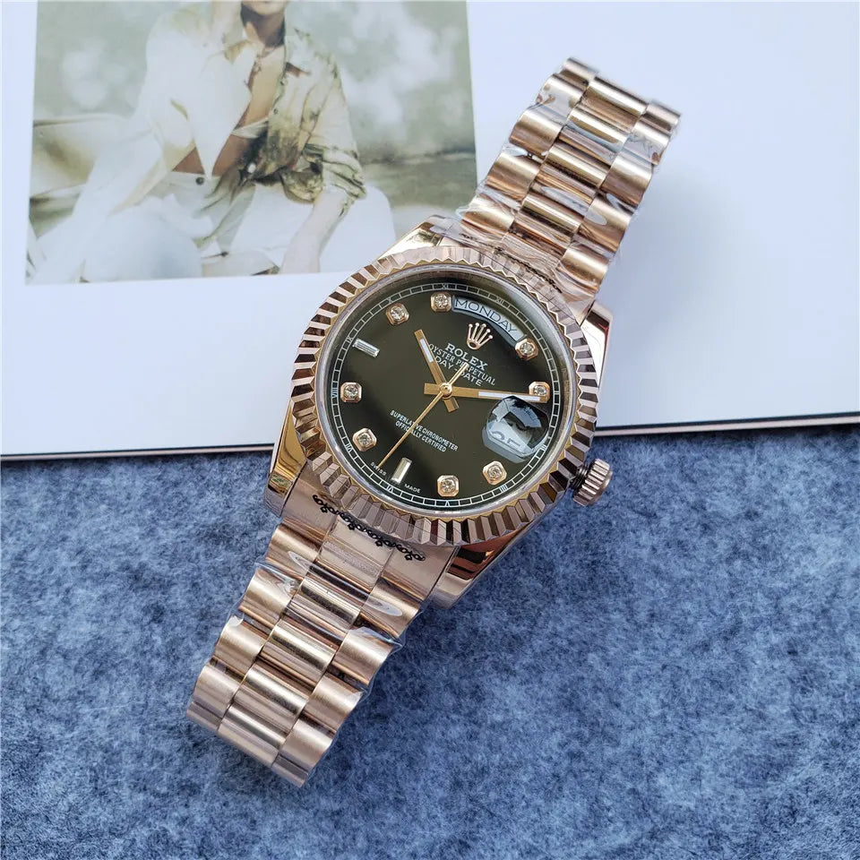Rolex Olive Green Gold - Hình 4
