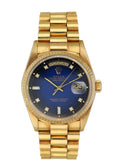 Rolex Gold Blue Diamond Day-Date