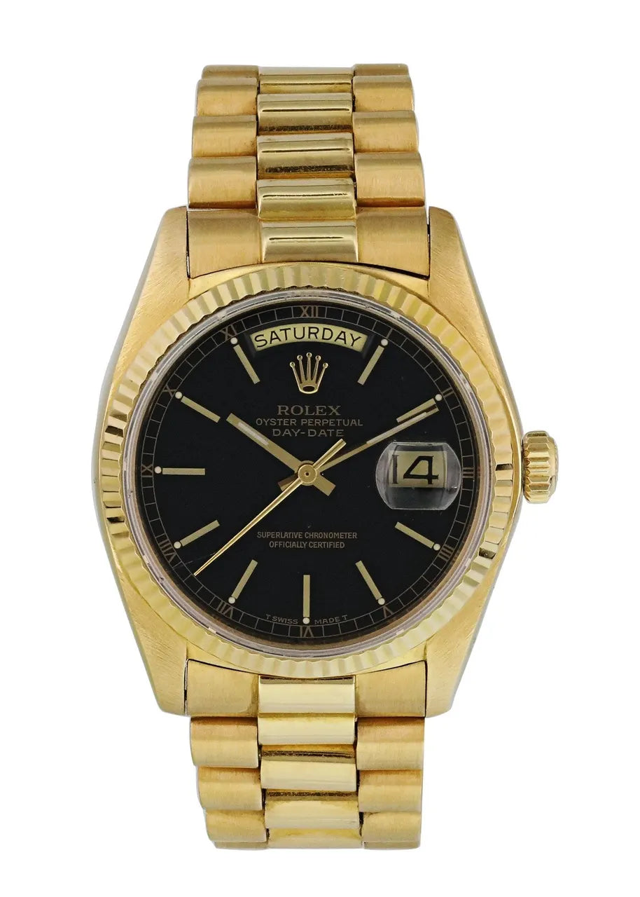 watch Rolex Day-Date Gold Black - Hình 2