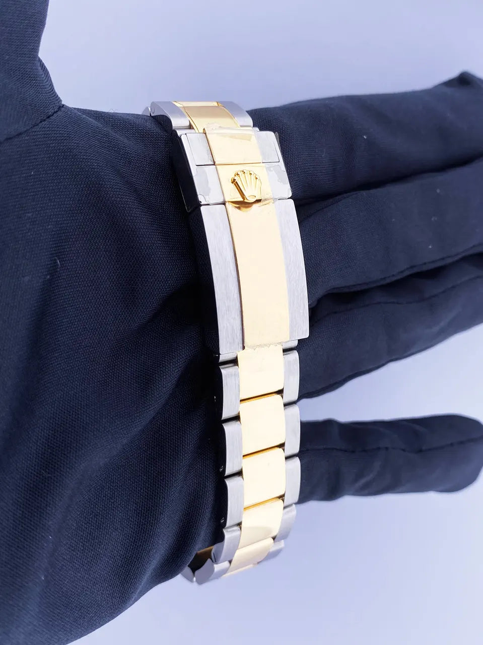 steel gold Rolex Daytona Two-Tone Black Dial - Hình 7