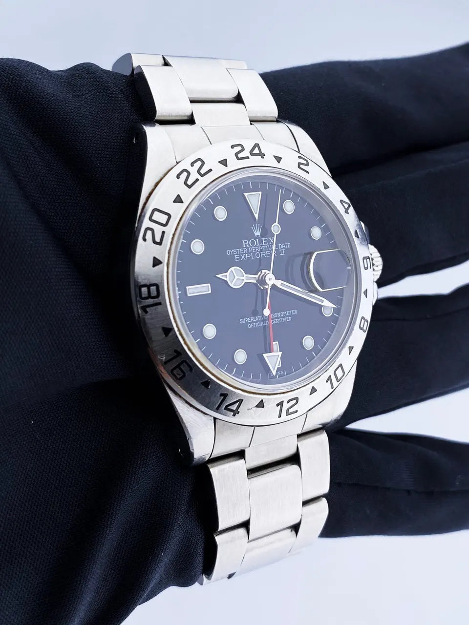 dial stainless Rolex Explorer II Black - Hình 2