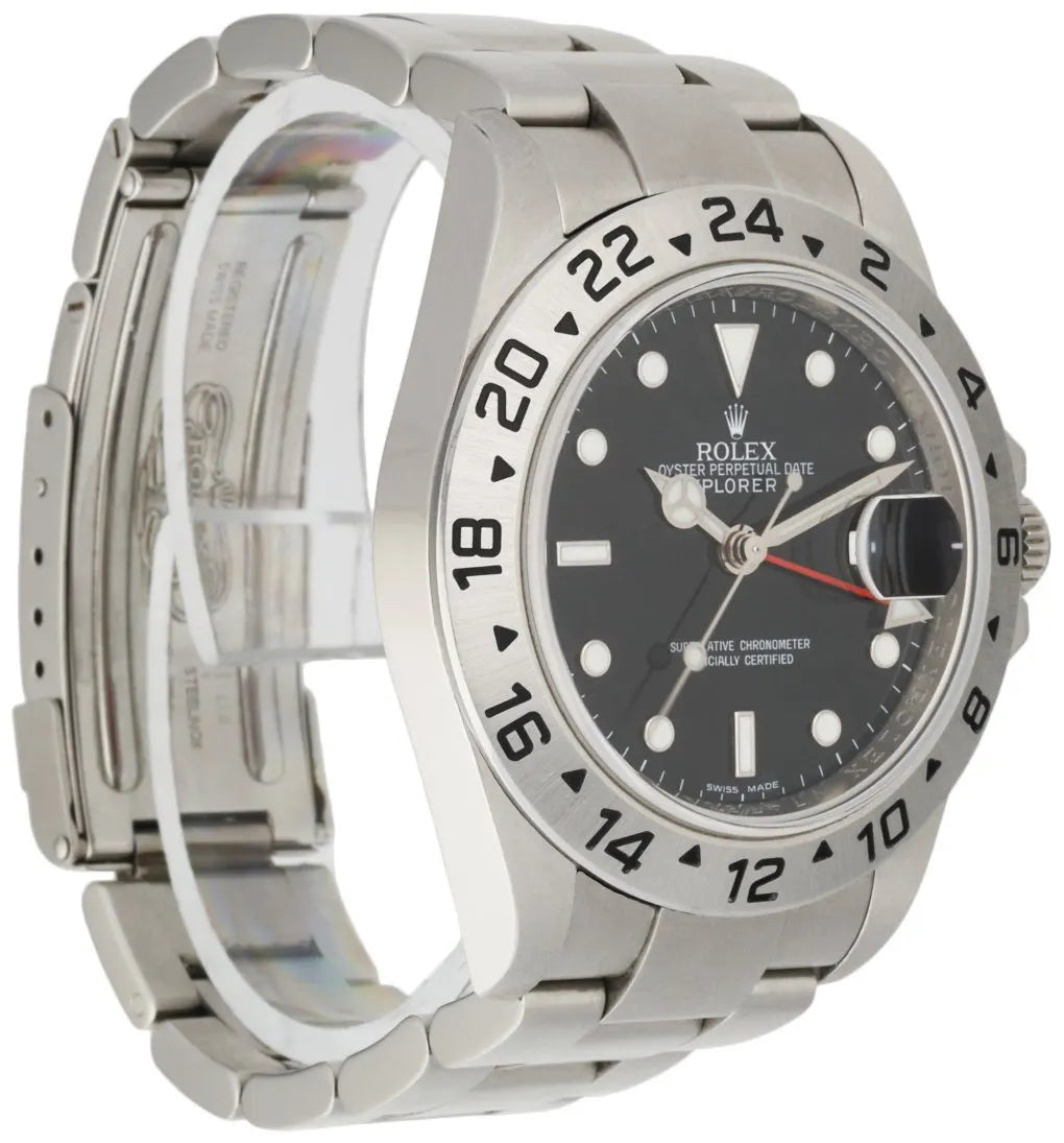 stainless Rolex Explorer II Black Dial - Hình 3