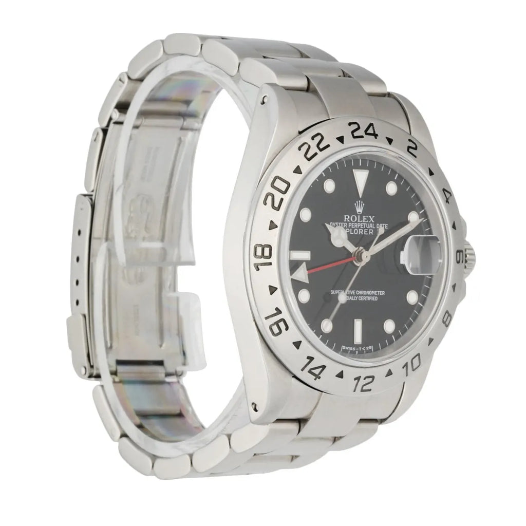 stainless Rolex Explorer II Black Dial - Hình 3