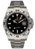 stainless Rolex Explorer II Black Dial