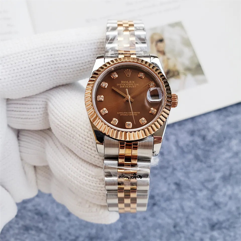 Rolex Chocolate Diamond Datejust Two-Tone
