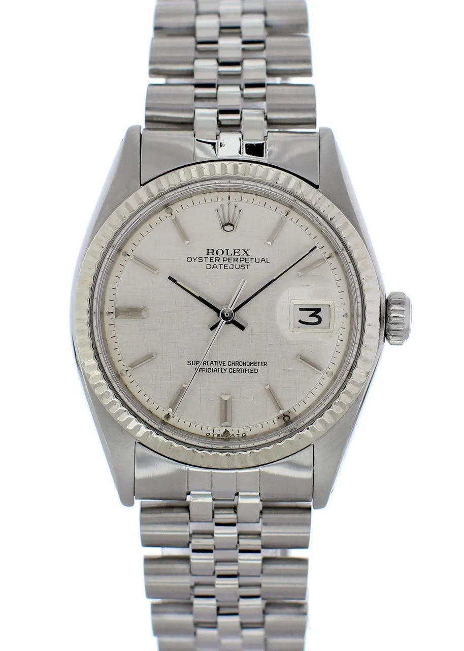 Rolex Silver Tapestry Datejust - Hình 2