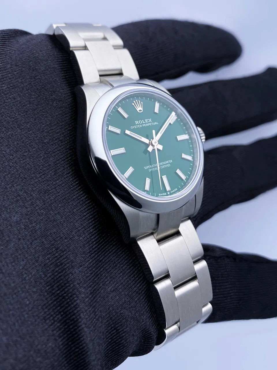 Rolex Green Dial Oyster Perpetual - Hình 4