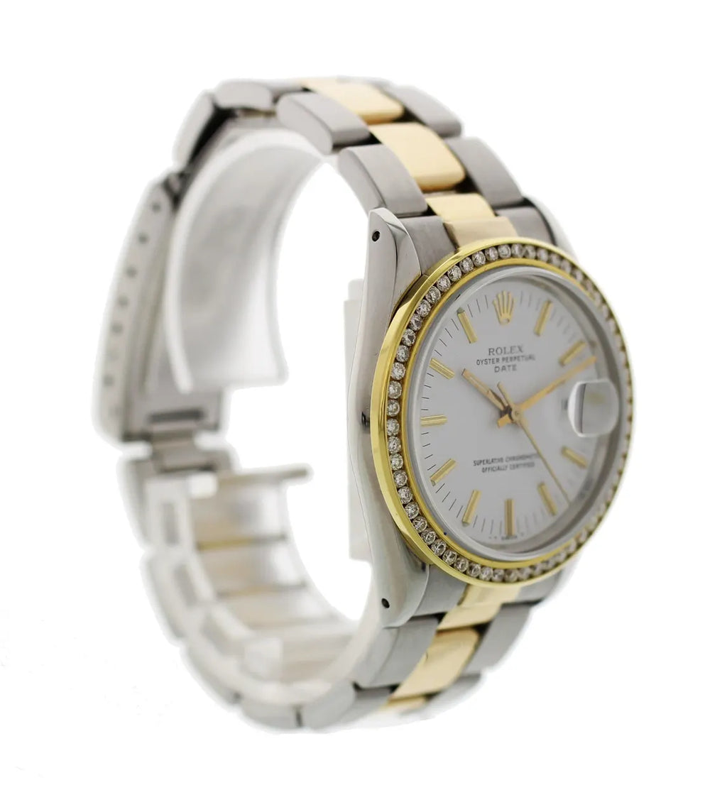 oyster Rolex Diamond Bezel Two-Tone - Hình 4