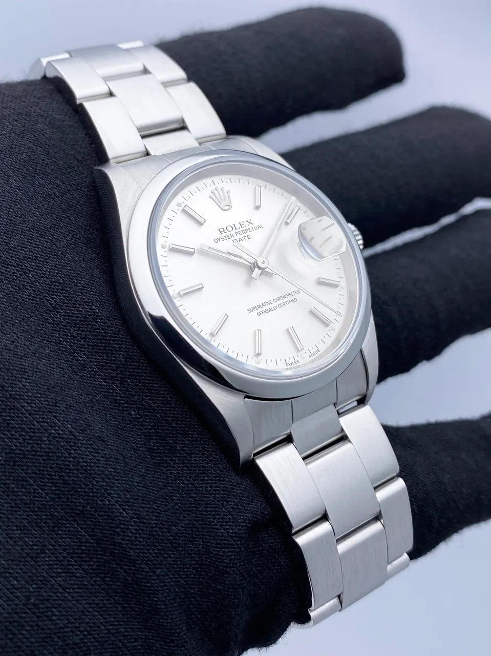oyster Rolex Silver Dial Stainless Steel - Hình 3
