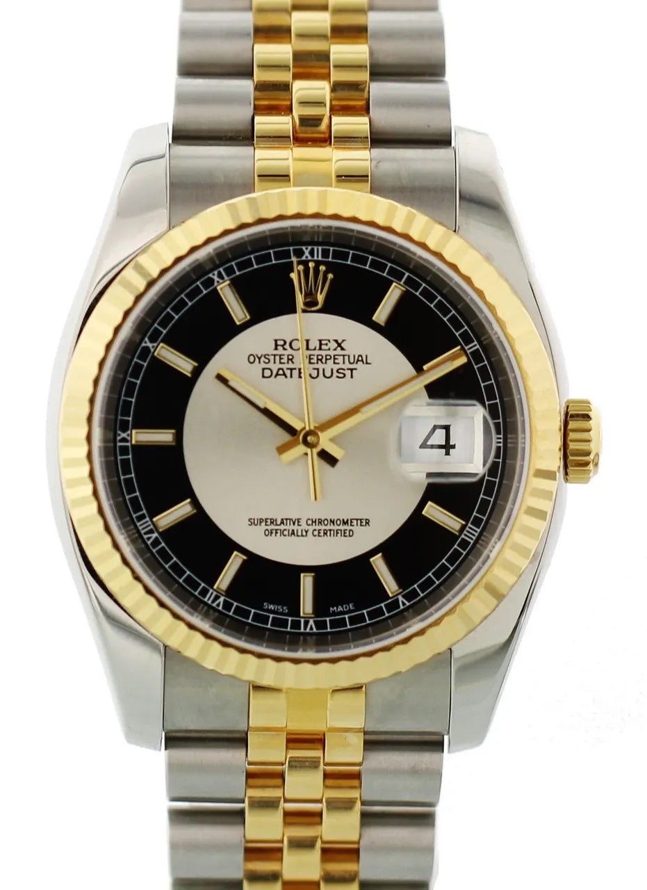 Rolex Two-Tone Black Index - Hình 2