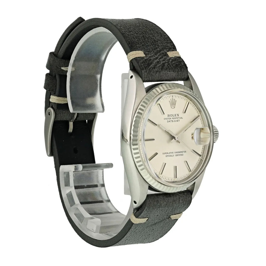 Rolex Datejust Steel Leather - Hình 4