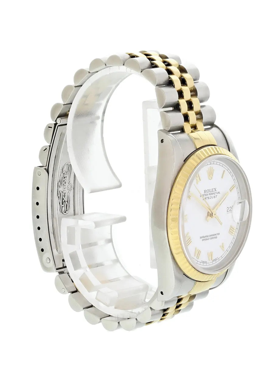 Rolex Datejust Gold & Steel White Dial - Hình 3