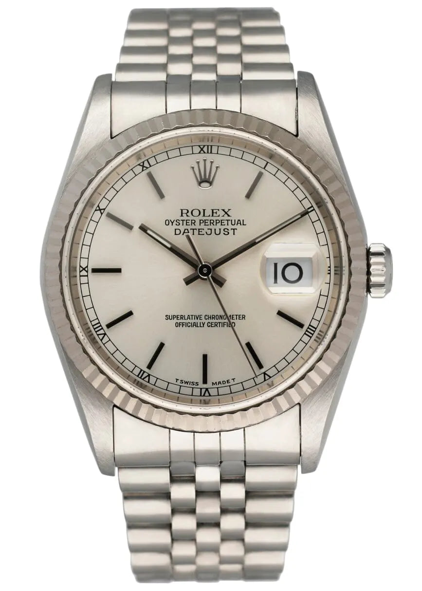 stainless Rolex Silver Jubilee Datejust
