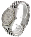 Rolex Silver Diamond Datejust dial stainless