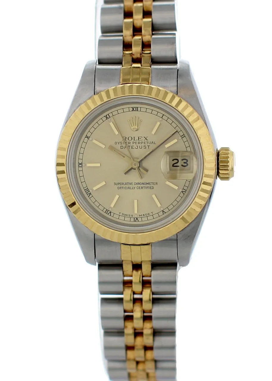 dial Rolex Two-Tone Champagne Datejust - Hình 4