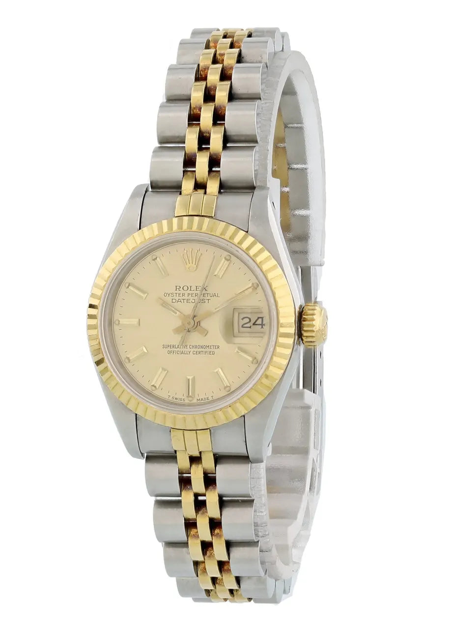 datejust steel Rolex Two-Tone Champagne Dial - Hình 2
