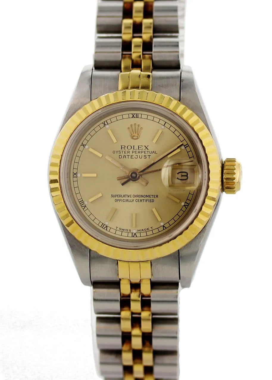 datejust steel Rolex Two-Tone Champagne Dial - Hình 2