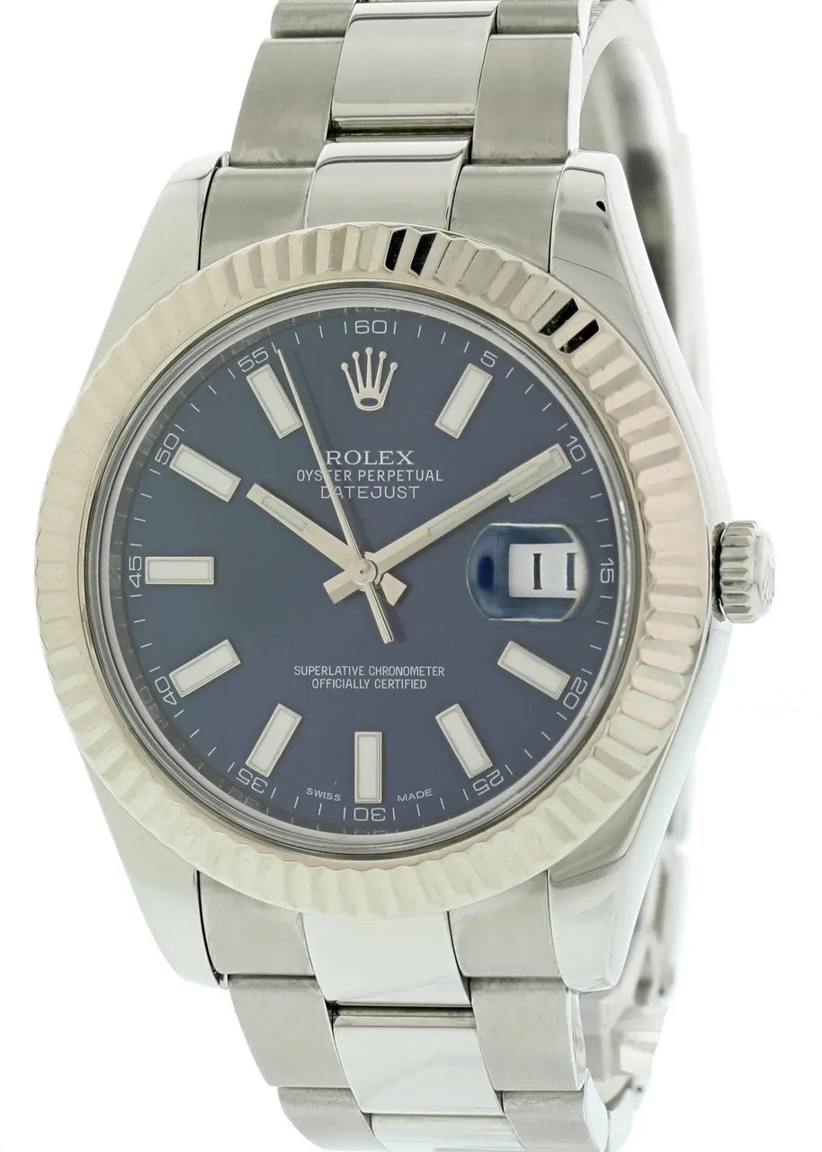 oyster Rolex Datejust Blue Dial