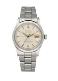 stainless Rolex Oysterdate Silver Dial
