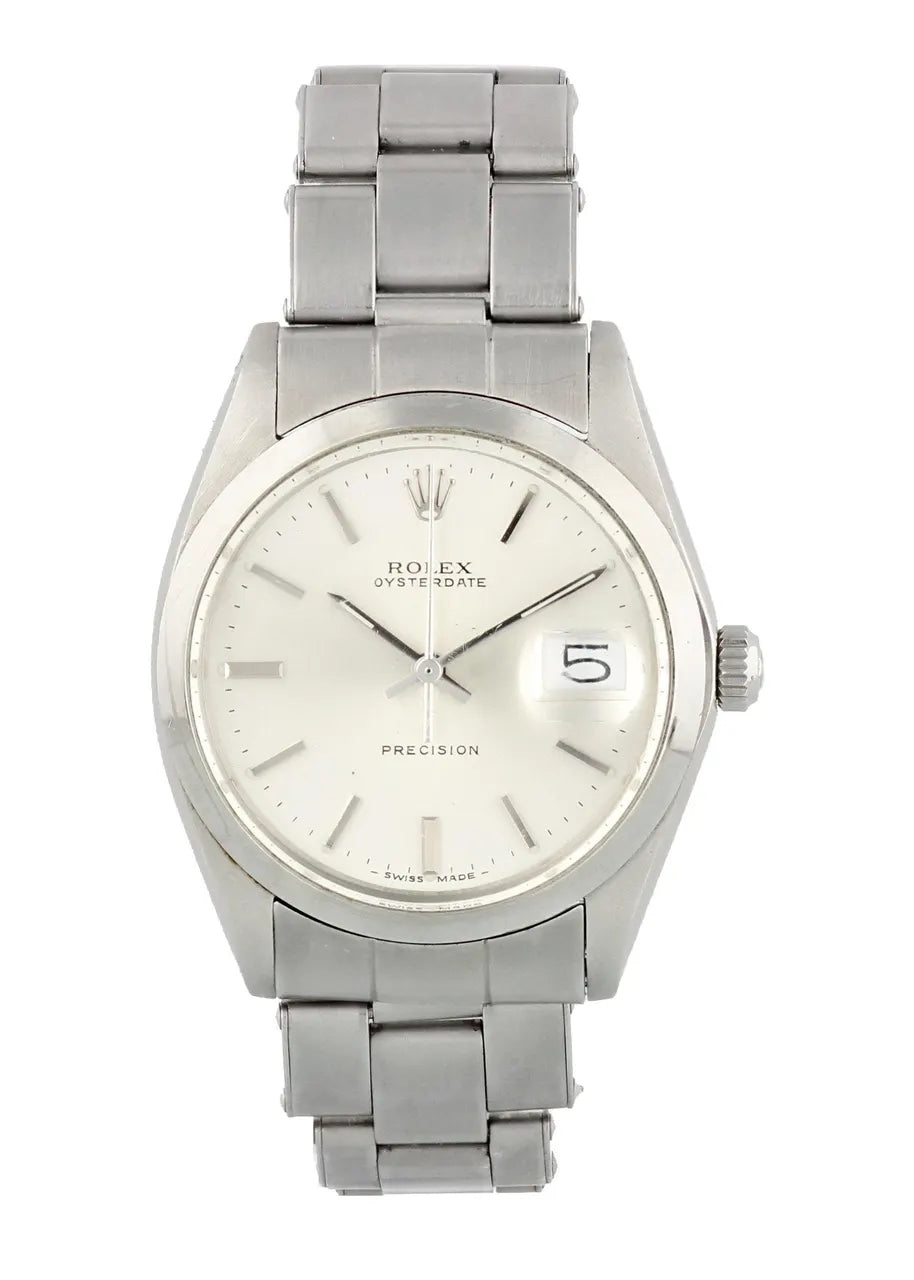 steel Rolex Oysterdate Silver Dial - Hình 2