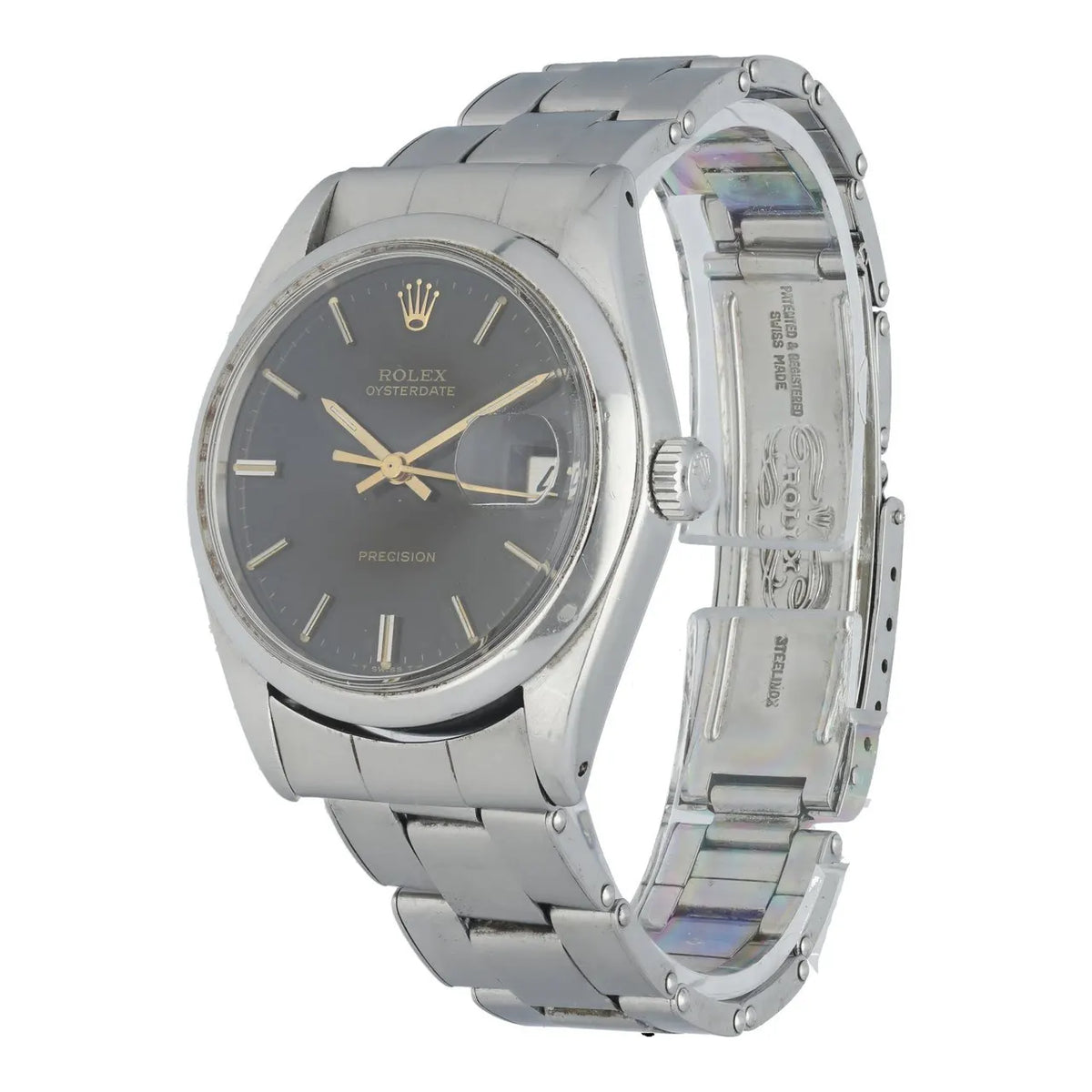 oysterdate precision Rolex Black Dial Steel - Hình 2