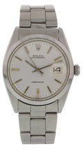 stainless Rolex Oysterdate Silver Dial