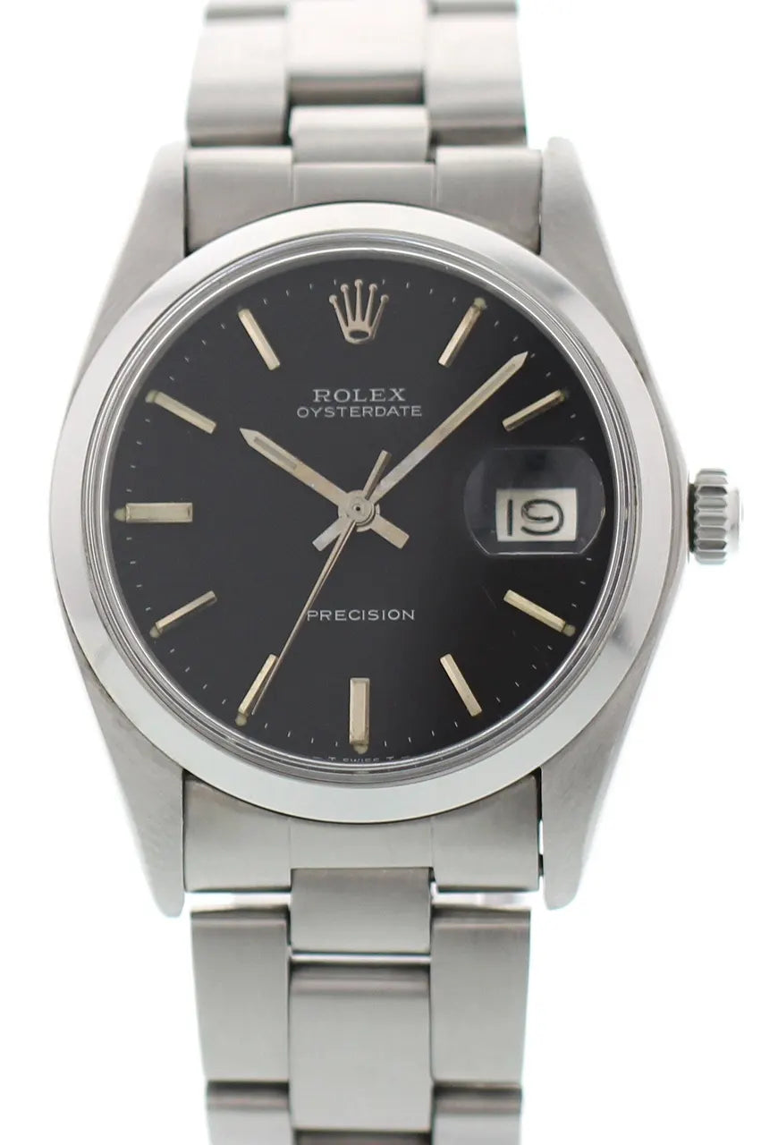 oysterdate Rolex Black Dial Precision - Hình 2