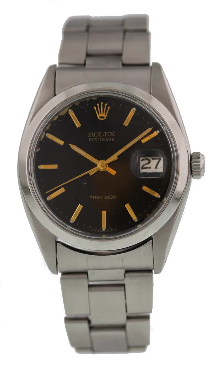 vintage Rolex Oysterdate Black Dial