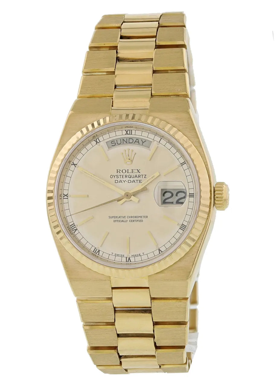 oysterquartz Rolex Gold Champagne Dial - Hình 2