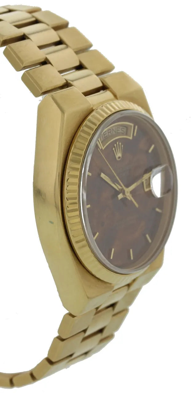 Rolex Gold Brown Wood Dial - Hình 8