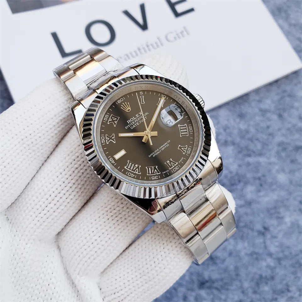 stainless Rolex Datejust Olive Dial - Hình 6