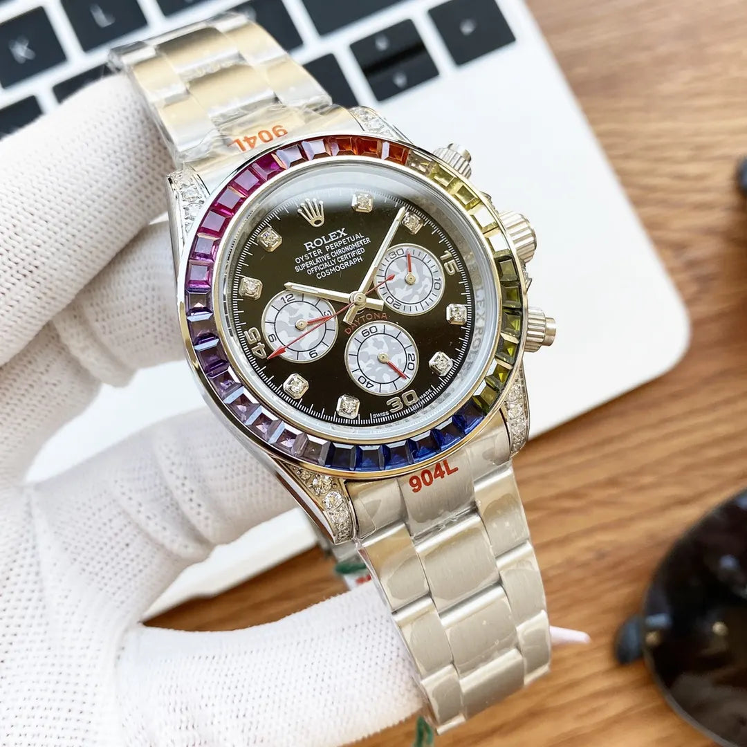 stainless Rolex Daytona Rainbow Bezel - Hình 7