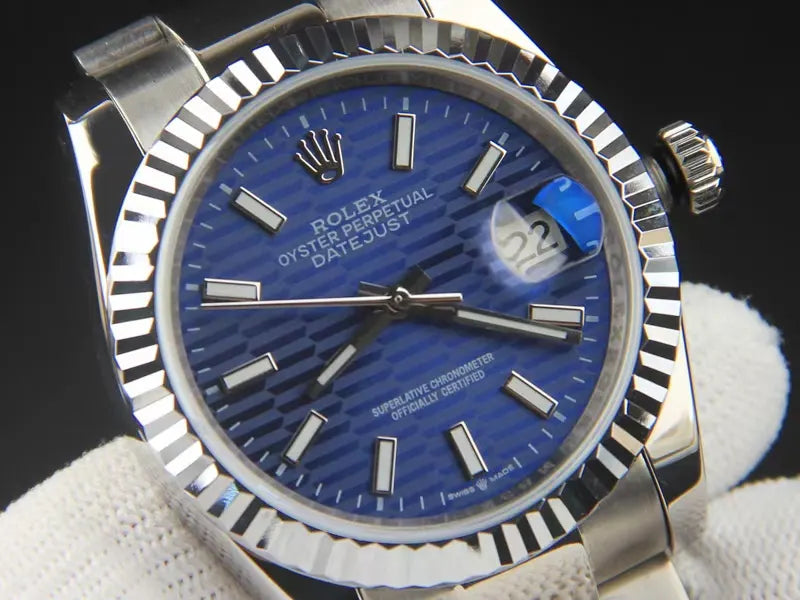 Rolex Blue Pattern Dial - Hình 5