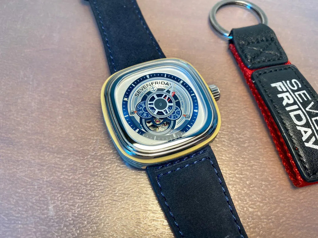 SevenFriday Blue Leather Watch - Hình 4